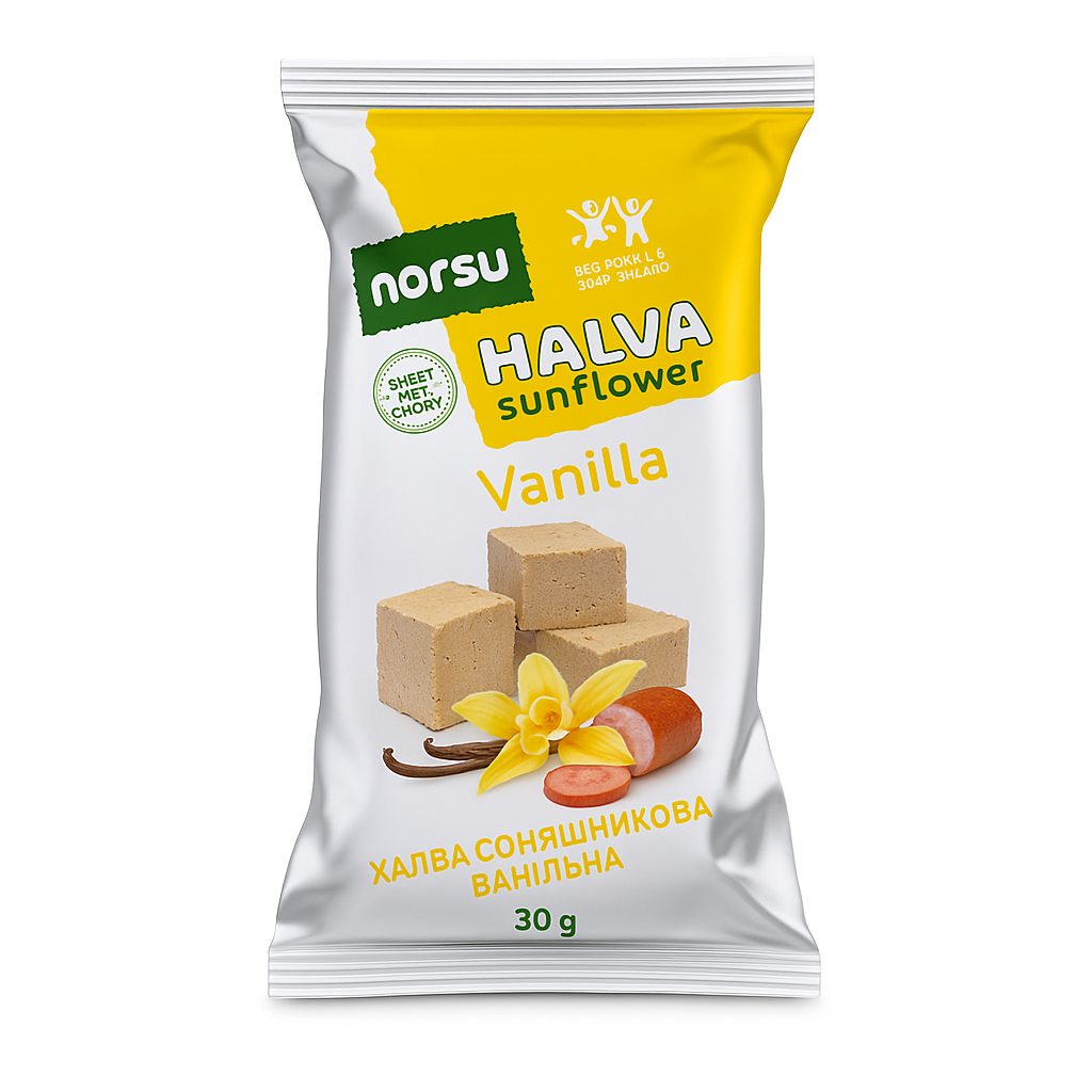 ES Norsu Halva slunečnicová vanilková, 30 g kg.png