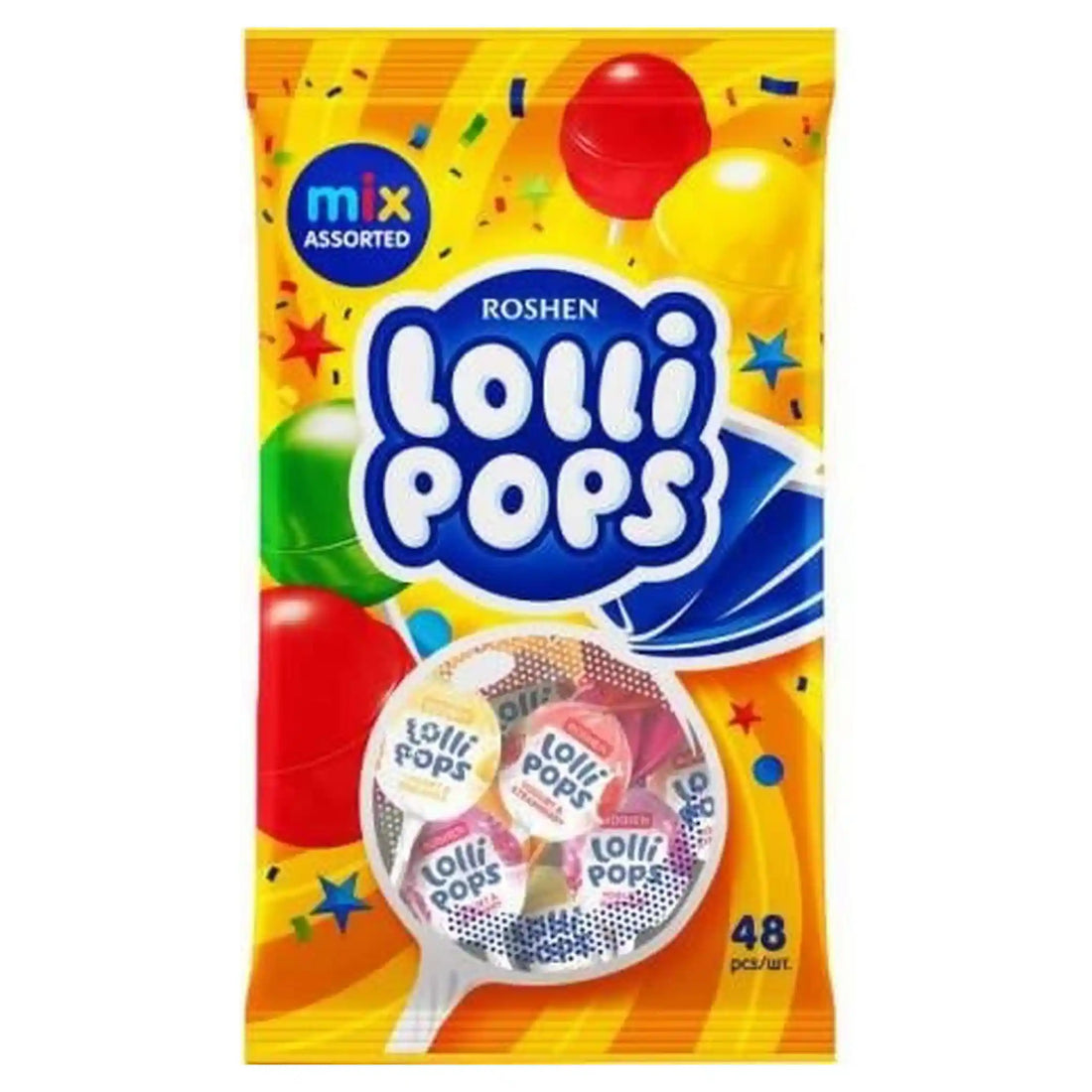 Roshen Lízátka „LolliPops Fruit Mix“,  920g.webp