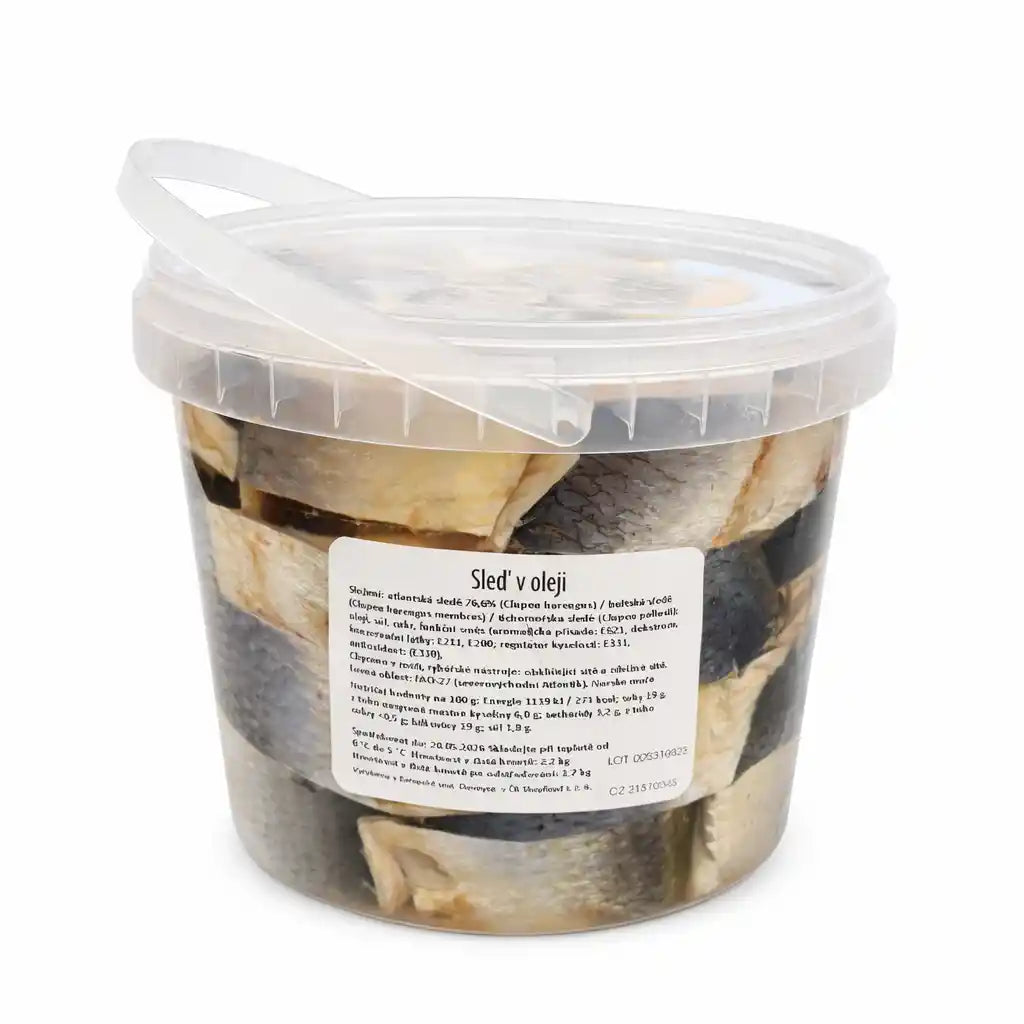 Shop Kousky sledě v olejii, 2_2L1,7kg.webp