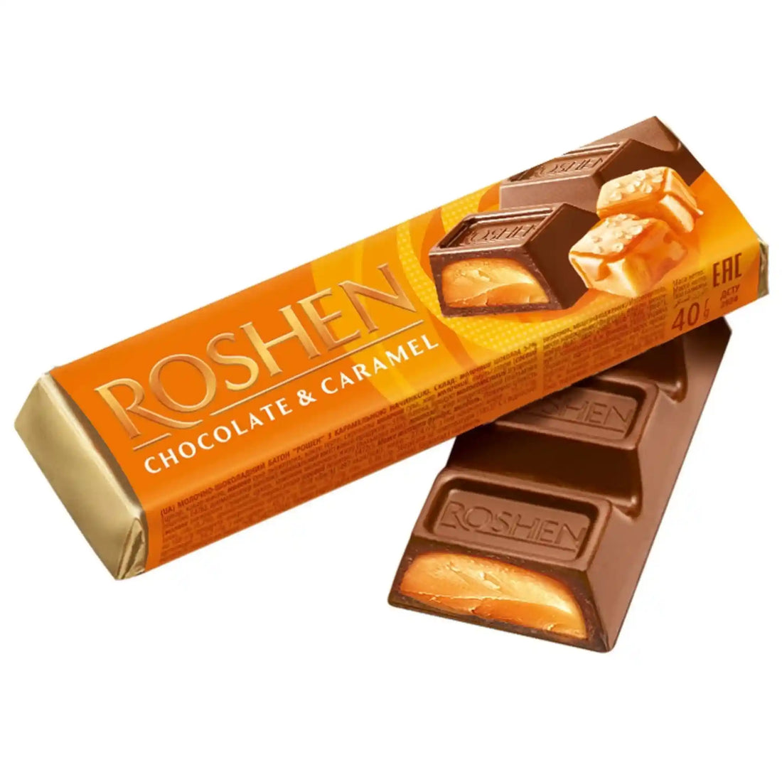 Roshen Cokoladova tycinka s karamelovou naplni, 40g  30ks.webp