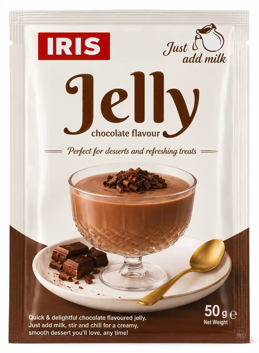Iris „Čokoláda“ směs pro přípravu mléčného želé.webp