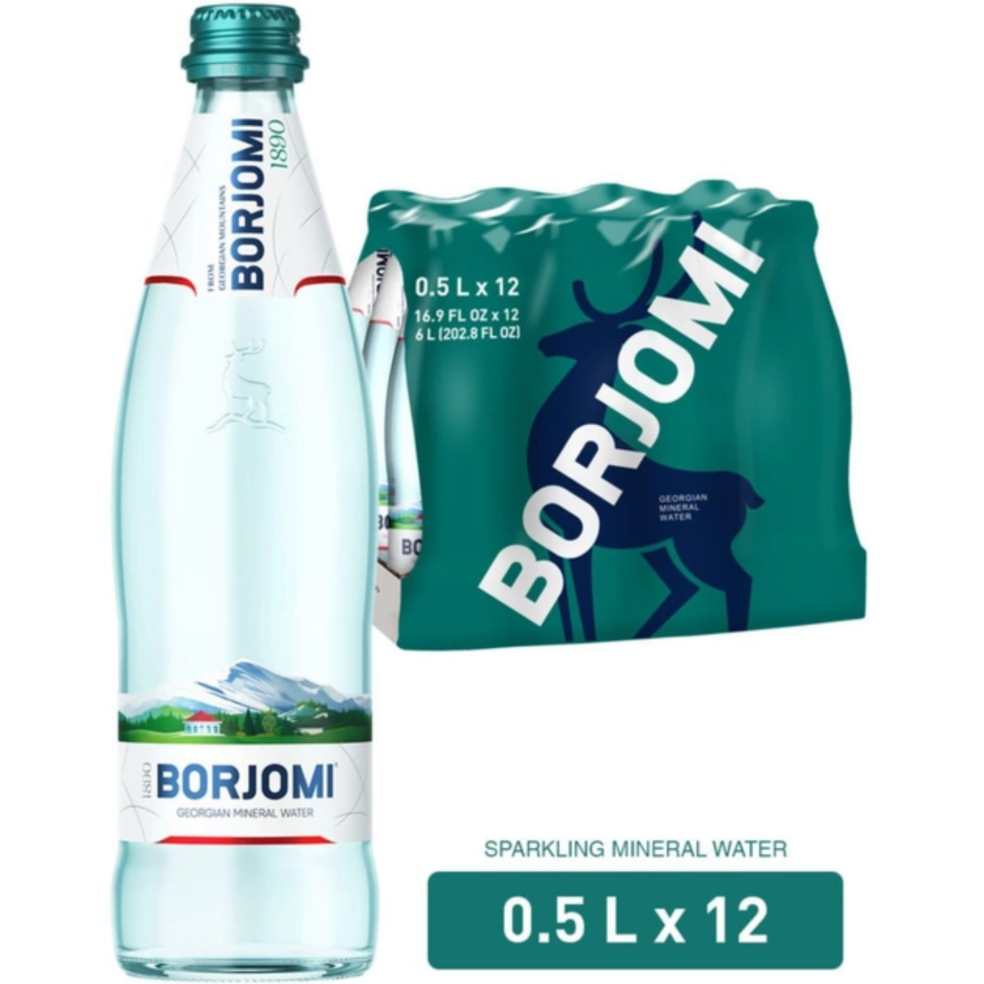 Borjomi Minerální vodá, 0,5L sklo12ks.png