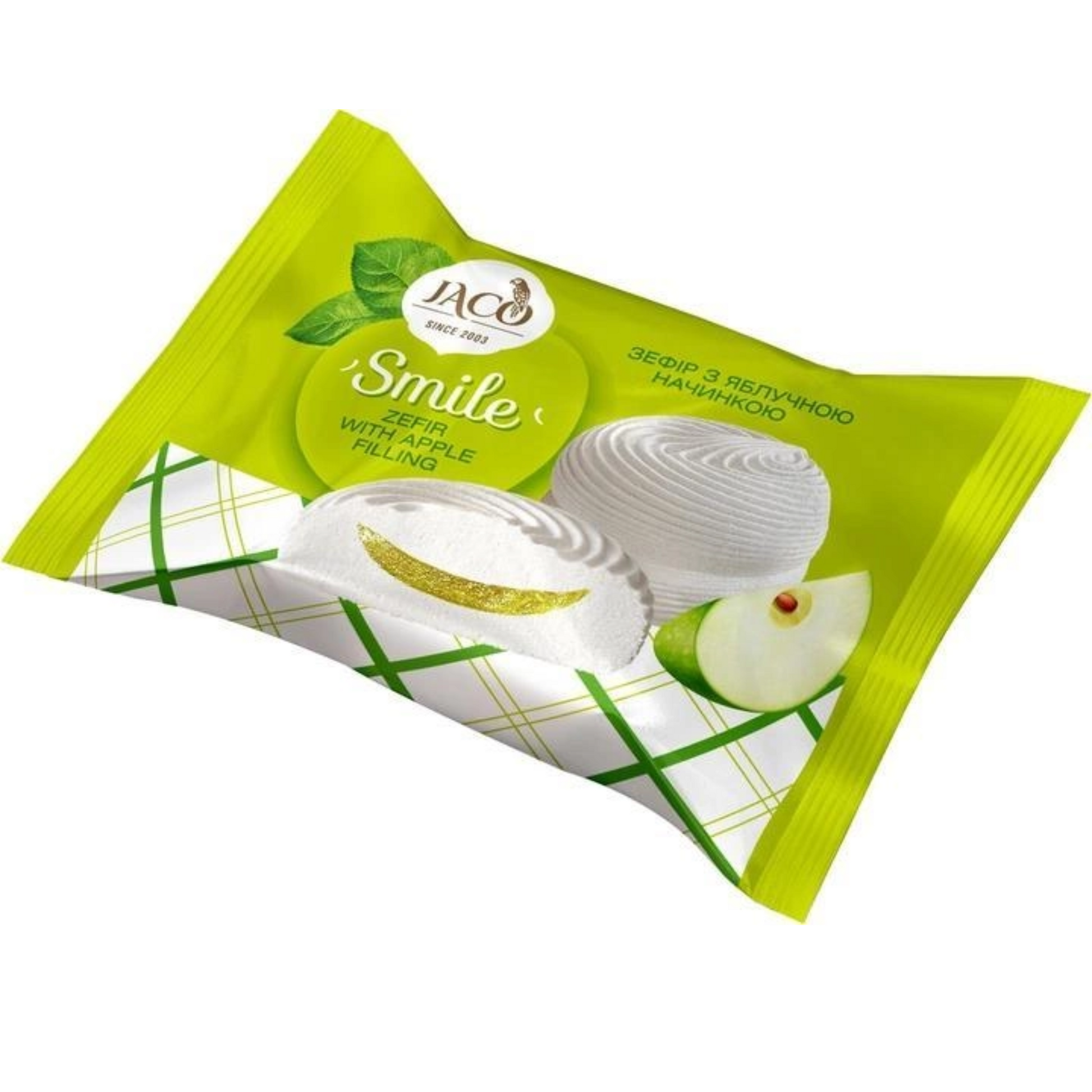 Žako Smile Zefír s jablečnou náplní balený, 50g40ks.png